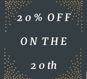 Today! 20% off everything!